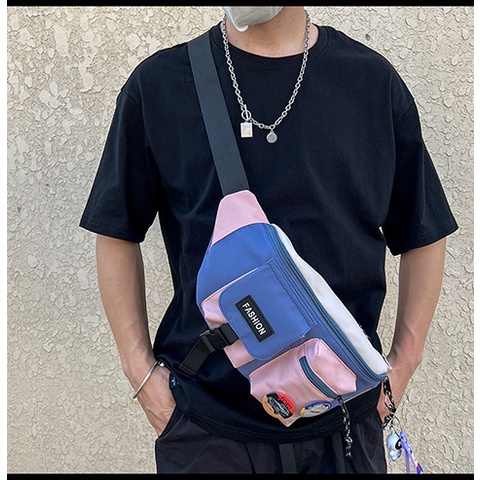 Túi đeo chéo nam, túi bao tử Collection thời trang phong cách Hàn Quốc, tặng kèm móc khóa phi hành gia cute, Apolo Shop