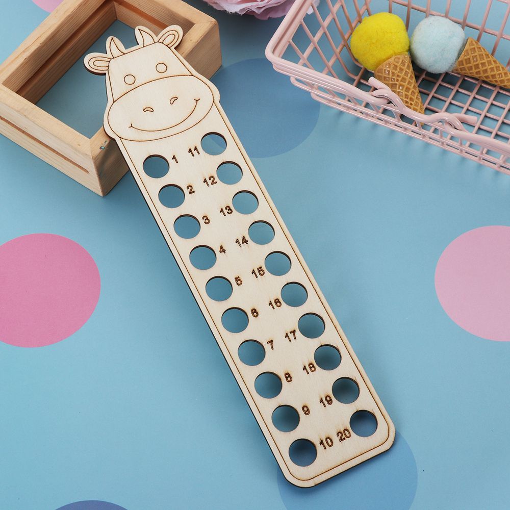 Giá Đỡ Cuộn Chỉ Thêu Bằng Gỗ Họa Tiết Hoạt Hình Diy