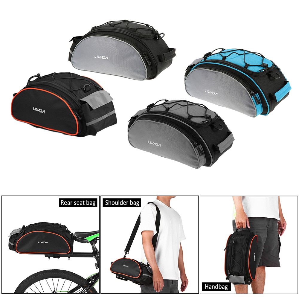 Túi treo sau xe đạp Lixada 13L dùng để đựng đồ đa năng chất lượng cao