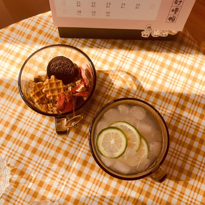 Tách Ly Thủy Tinh Ăn Sáng Breakfast Cup Đa Năng (K Kèm Que Khuấy)