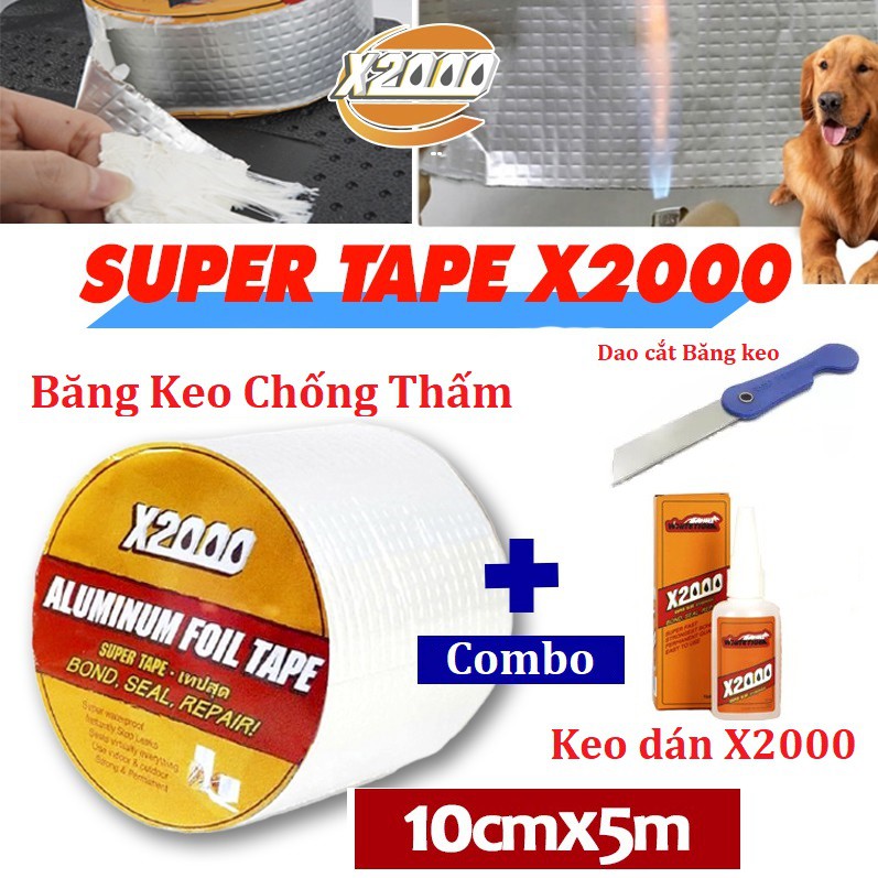 [Combo] Băng keo X2000 chống thấm nước, Keo dán X2000 siêu dính chính hãng