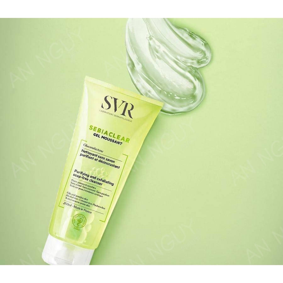 Gel Rửa Mặt SVR Không Chứa Xà Phòng Cho Da Dầu 55ml Sebiaclear Gel Moussant 55ml