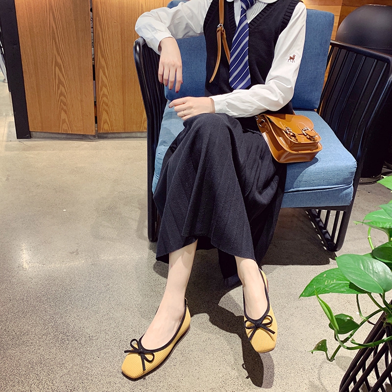 [ Mã 66CBSALE giảm 30K đơn 200K] Giày búp bê đính nơ phong cách Hàn Quốc | BigBuy360 - bigbuy360.vn