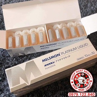 Nước Uống Trắng Da Nhau Thai Ngựa Melsmon Platinum Liquid Nhật bản