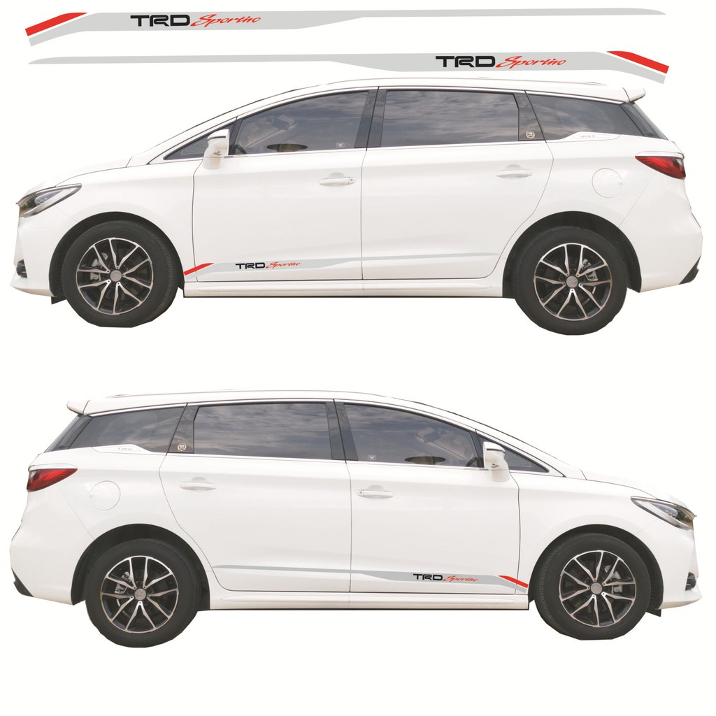 Dải Tem Decal TRD Dán Sườn Xe ô Tô Phong Cách Thể Thao Ms-266