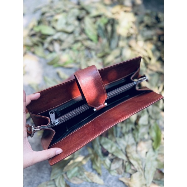 SALE- túi si da mộc đeo chéo đeo vai