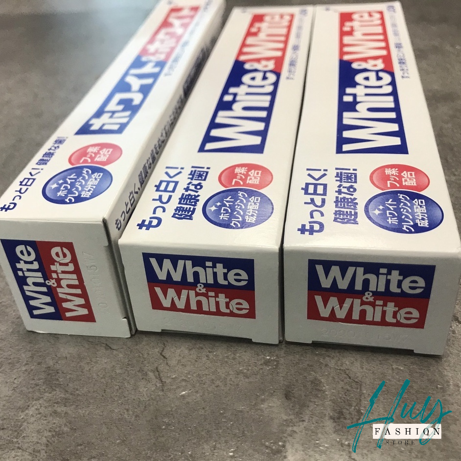Kem đánh răng tẩy trắng răng Lion Nhật Bản White & White 150g