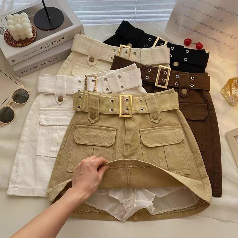 CHÂN VÁY KAKI TÚI HỘP KÈN ĐAI QC MS17551