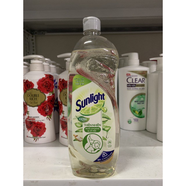 Nước rửa chén bát Sunlight thiên nhiên muối khoáng & lô hội 750g