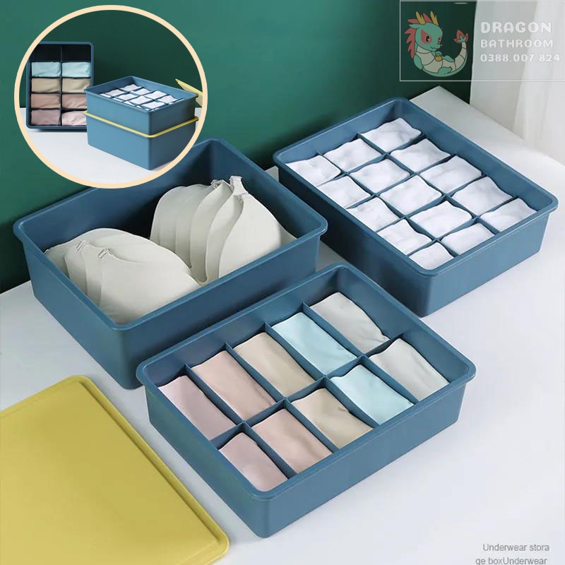 【Hàng Đẹp】Ngăn đựng đồ lót cho gia đình，Hộp đựng đồ lót ngăn cách có ngăn kéo，Hộp đựng áo ngực, tất, cà vạt-LO-35