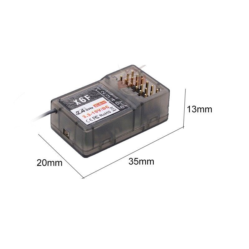 Mạch thu sóng tay điều khiển DumboRC Dumbo RC RBR/C X6F X6FG 2.4Ghz 6 Chanel (6 kênh) (6CH) sóng maybayrc