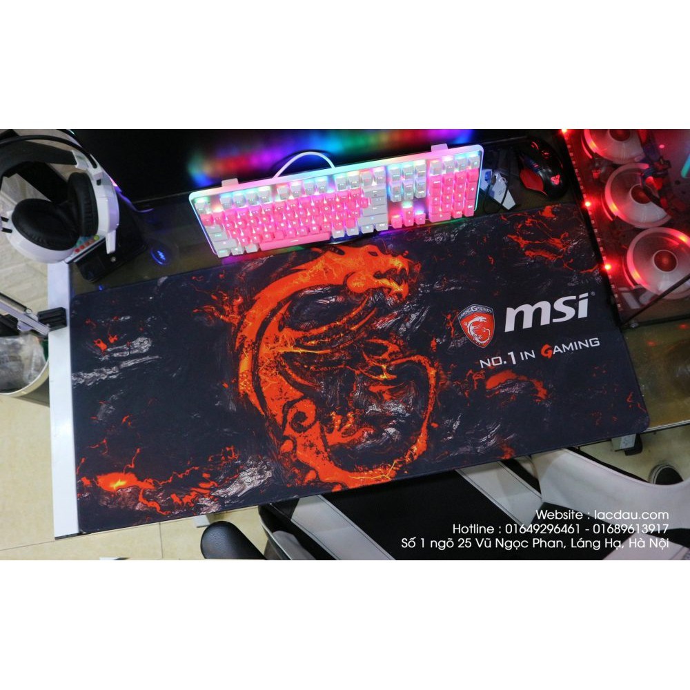 Pad chuột MSI (900x400x2,5mm) - Bàn di chuột Size 94 HÀNG CHÍNH HÃNG