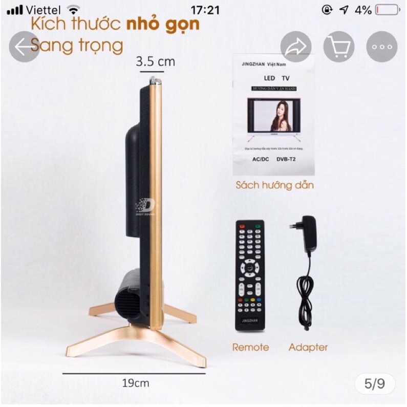 Tivi Led 17inch JZ-T17G