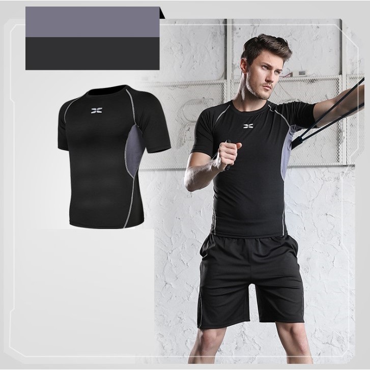 Áo Thể Thao Nam Thun Lạnh, Áo Tập GYM Nam Thoáng Mát Co Dãn 4 Chiều Chuyên Tập GYM