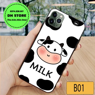 ỐP LƯNG IPHONE - Ốp lưng điện thoại in hình bò sữa đáng yêu dành cho full dòng IPHONE (từ IPHONE 6 - IPHONE 12 PRO MAX).