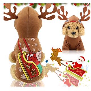 Quần Áo Giáng Sinh Chó Mèo - Áo Quần Noel cho Thú Cưng, Có Mũ