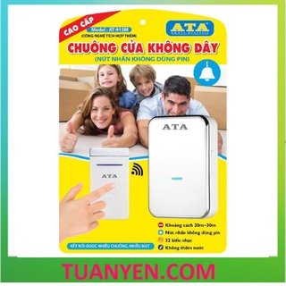 Chuông cửa không dây dùng pin ata at - 915m hàng chính hãng - tuấn yến