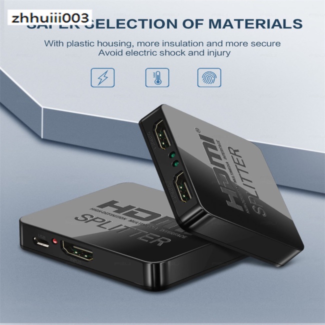 Bộ Chia Tín Hiệu Hdmi 1 Cổng Vào 2 Đầu Ra 4k Hd 1080p 3d