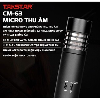 Micro thu âm nhạc cụ Takstar CM-63