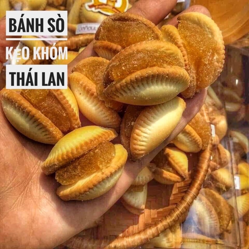 Bánh sò nhân khóm Thái Lan Lon 350gr [FREE SHIP] TỪ ĐƠN 50K, [Loại Đặc Biệt] Hàng ngon nhà làm