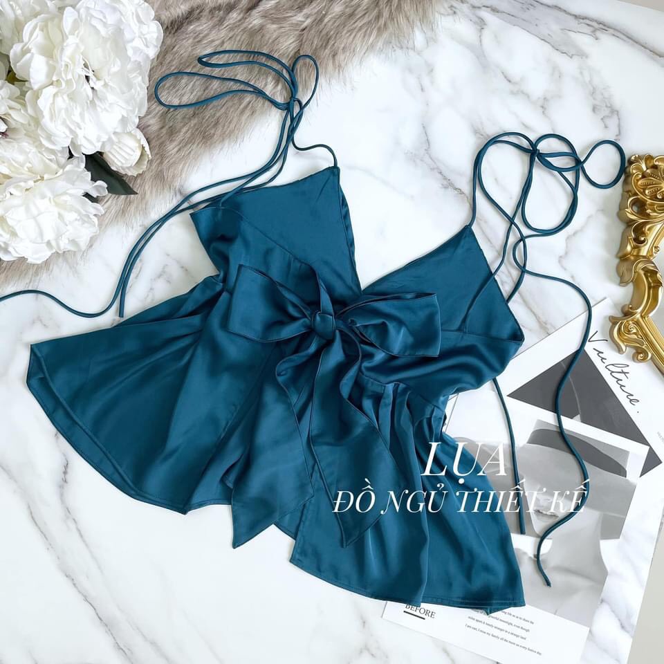 Đồ ngủ sexy / Set bộ 2 dây xếp ly ngực, chất liệu SATIN cao cấp loại 1, mềm mịn mát, freesize dưới 65kg Sexy_Girl_97 | BigBuy360 - bigbuy360.vn