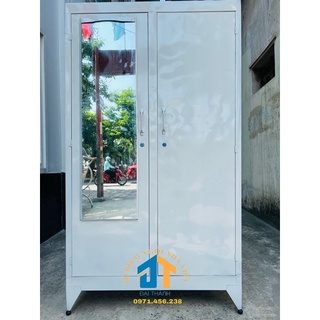 Tủ tôn treo quần áo 2 cửa nhiều màu, 2 khoang treo đồ rộng dãi cao 1m7 rộng 95cm