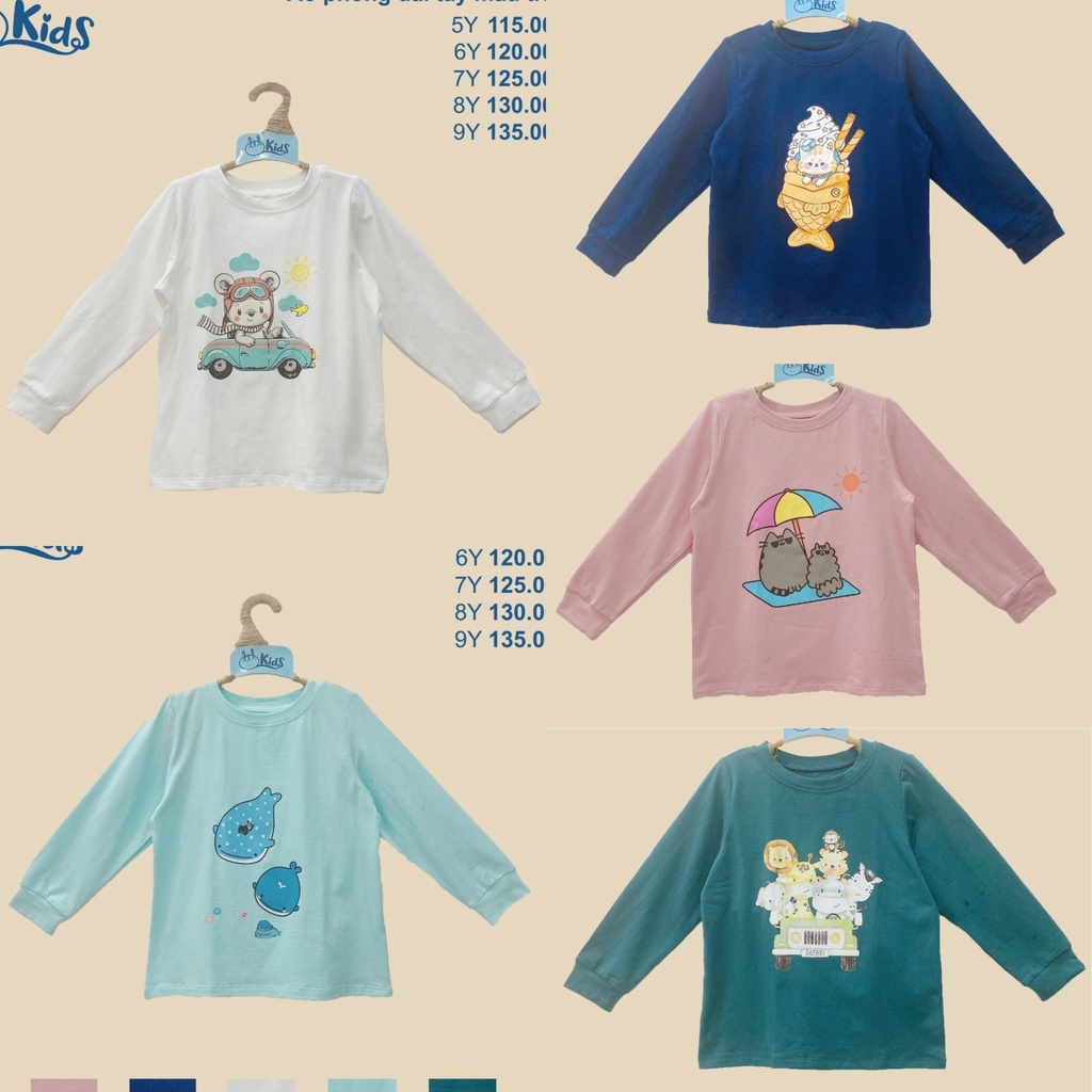 Lillte Love - Áo dài tay dòng Kids cho bé trai bé gái từ 5 tuổi đến 9 tuổi by Lil