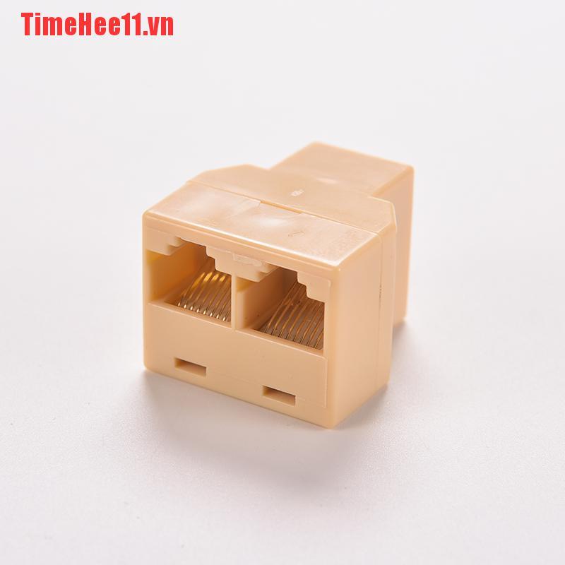 【TimeHee11】2X DZ517 RJ45 6 Ethernet cable LAN Port 1 to 2 Socket Splitter Con