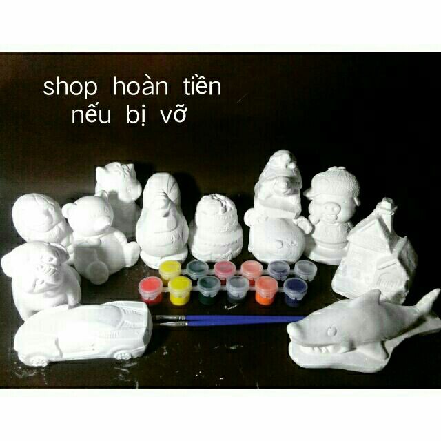 Bộ tô tượng con 10 con ngẫu nhiên kèm màu , cọ cho bé