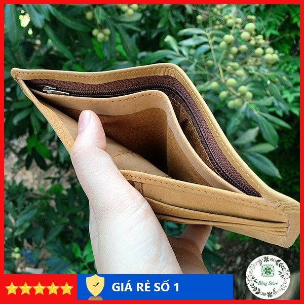 Bóp ví nam da bò thật cao cấp, dáng ví đứng, chất liệu da bò sáp mềm mại - VDN003