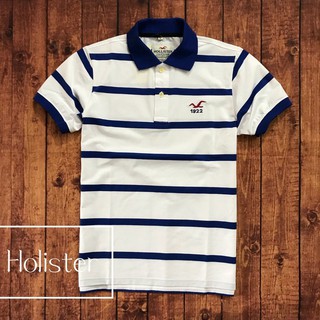 Áo thun nam ngắn tay có cổ kiểu sọc ngang Hollister 1922