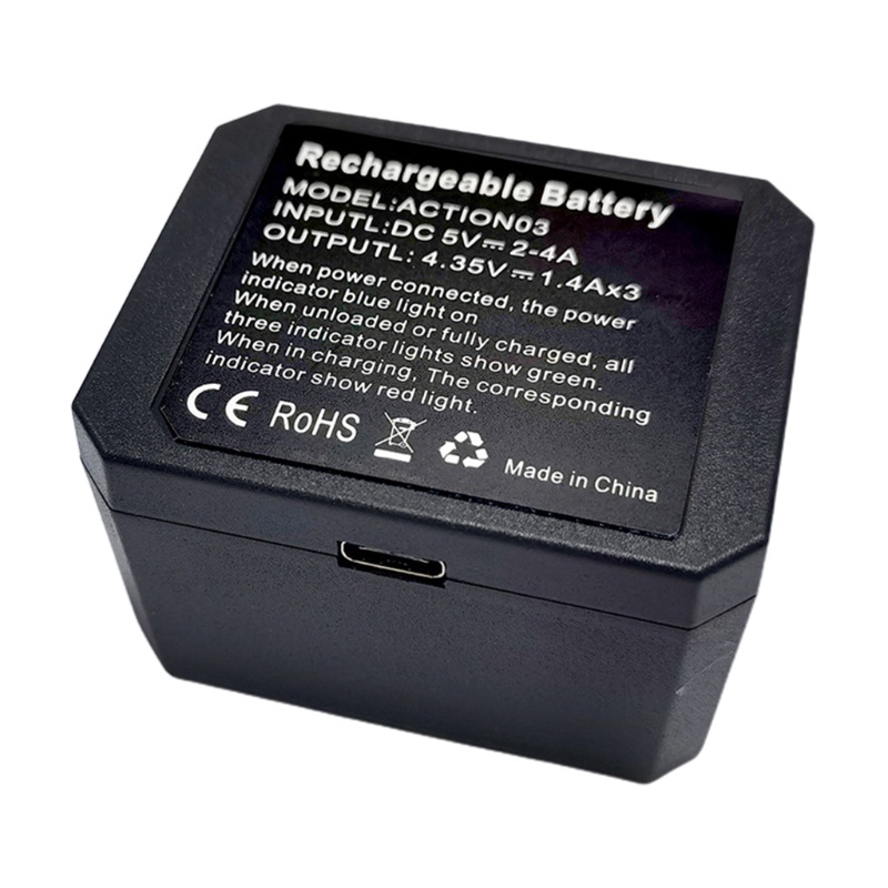 Hộp Sạc Nhanh 3 Pin Tương Thích Với Máy Ảnh Sony-Action