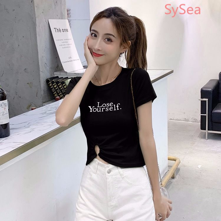 Áo Thun Cotton Ngắn Tay Thời Trang Hàn Quốc Cho Nữ