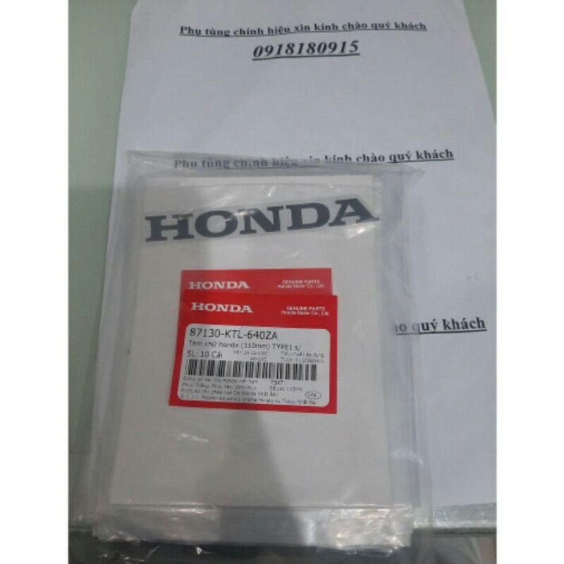 Tem chữ honda  anpha 100,110 chính hãng honda