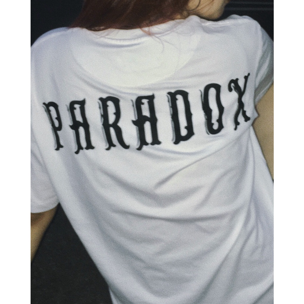 Áo thun form rộng Paradox tay lỡ - Unisex - In hình - THE REVERIE - Màu trắng | BigBuy360 - bigbuy360.vn