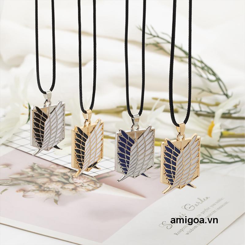 ✨✨vòng cổ Mặt Hình Đôi Cánh Levi Mikasa Ackerman Trong Attack On Titan