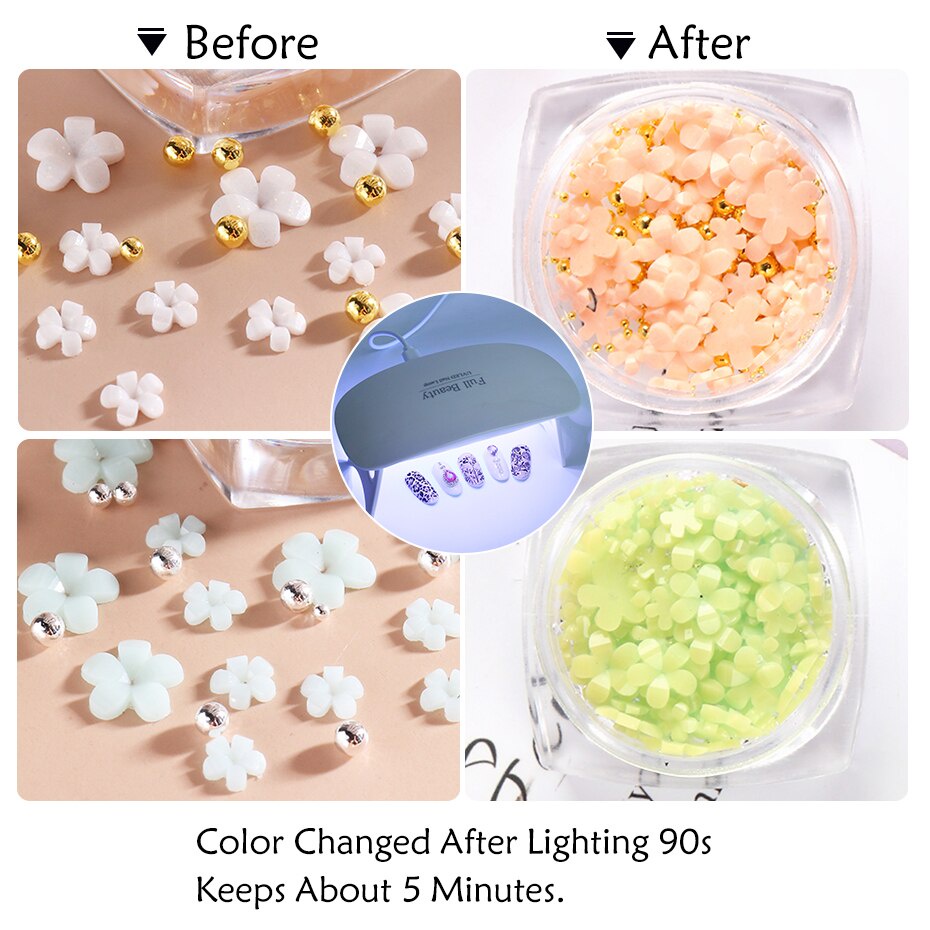 [Hàng mới về] Set 40 Hạt Nhựa 3D Đính Móng Nghệ Thuật