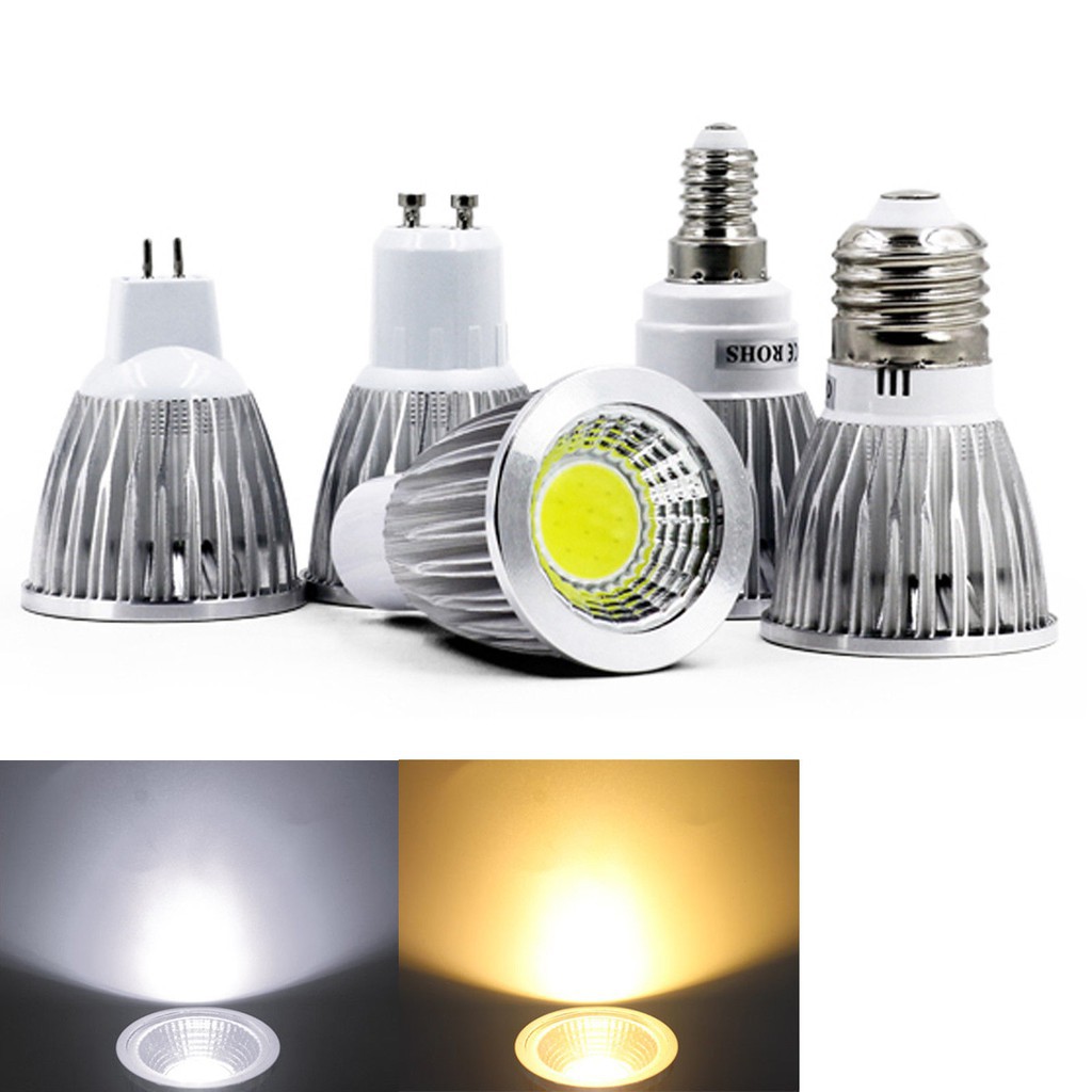 Bóng Đèn LED GU10 E27 E14 COB 6W 9W 12W 85-265V Siêu Sáng Tiện Dụng