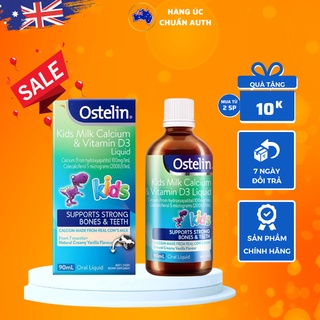 Canxi Ostelin dạng nước cho bé Ostelin Kids Milk Calcium & Vitamin D3 Liquid 90mL (SP2)