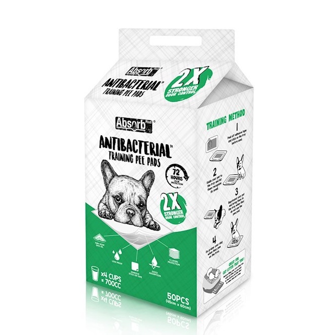 Tấm tã lót vệ sinh kháng khuẩn cho chó mèo Antibacterial Absorb 45x60cm gói 50 cái