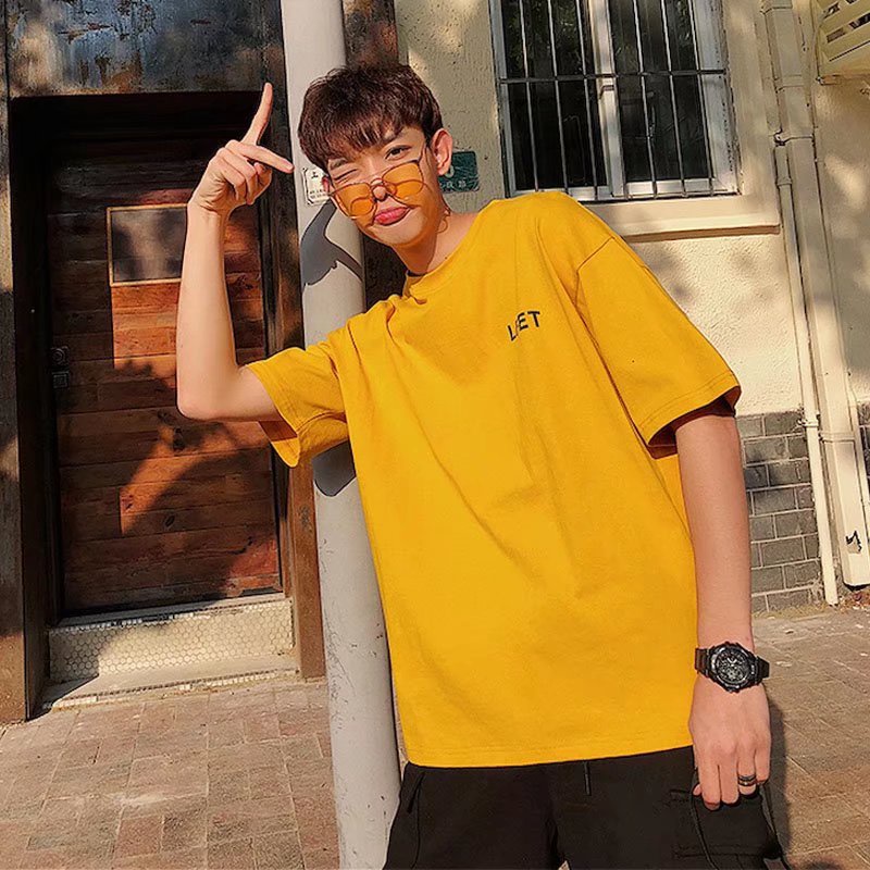 Áo Thun Tay Ngắn Dáng Rộng In Chữ Thiết Kế Thoải Mái Thời Trang Mùa Hè Cho Nam
