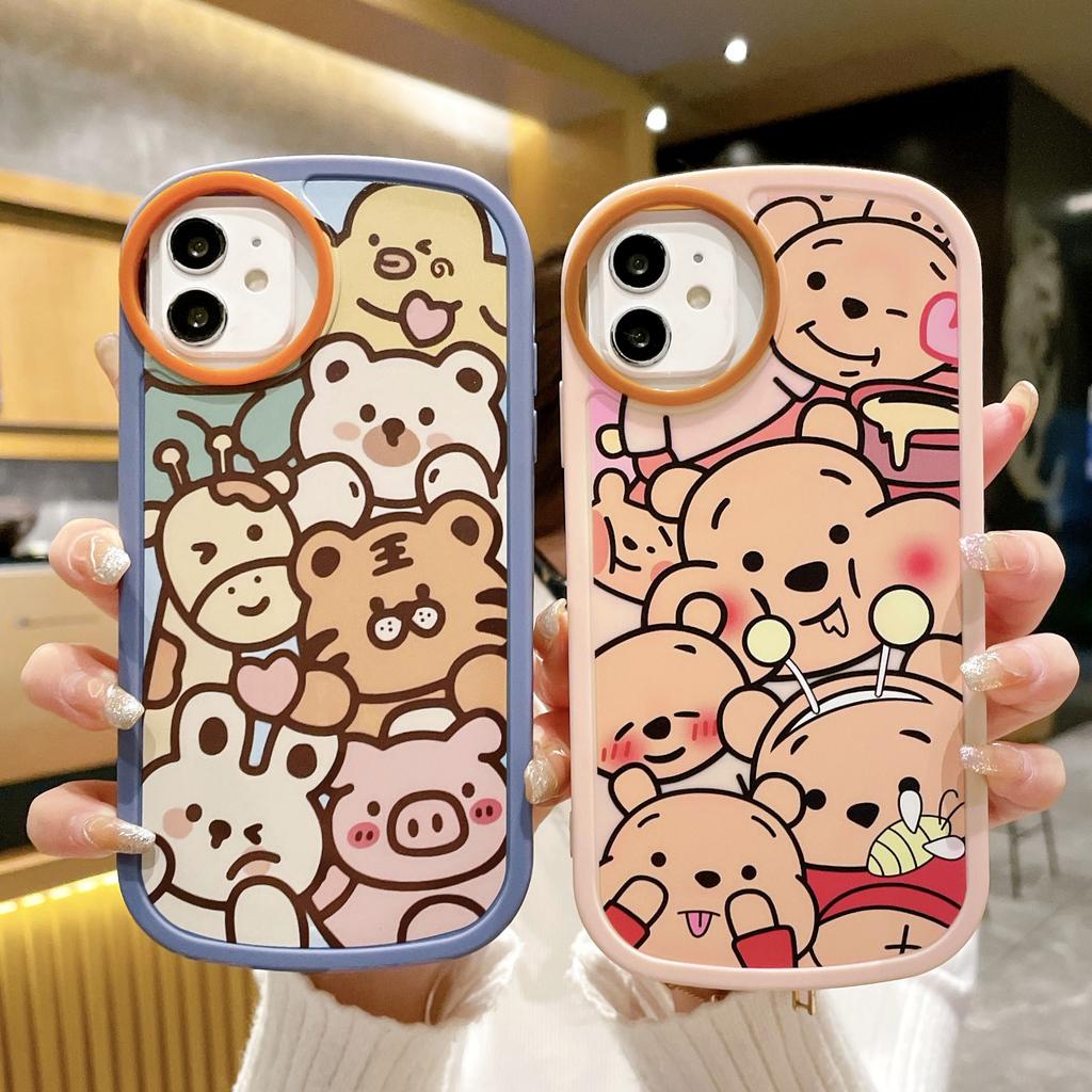 Ốp Điện Thoại Dẻo Họa Tiết Winnie the Pooh Dễ Thương Cho IPhone 13Promax 12 11 7Plus X Xs Max XR