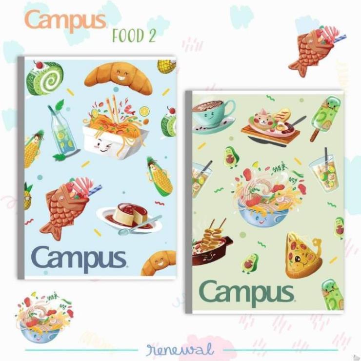 Vở Kẻ Ngang Campus Food 120 trang, 200trang ...