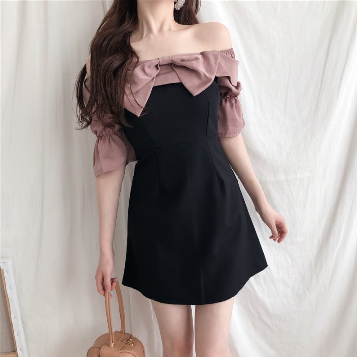 Đầm chữ a trễ vai mini Emilyshop