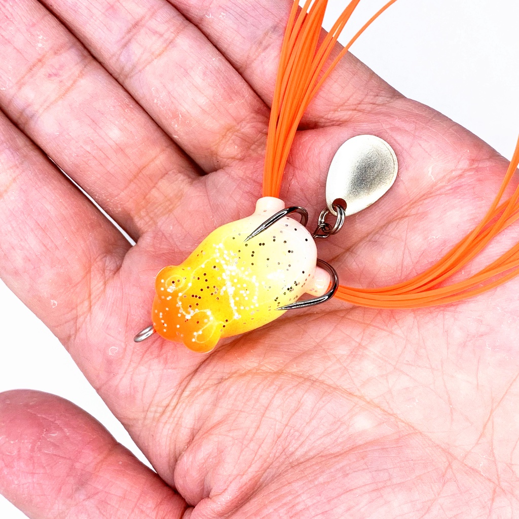 1Pcs Mồi Câu Cá Mềm Hình Ếch Sấm Sét 3cm 4.2g Frog Fishing Lure Bait Tackle
