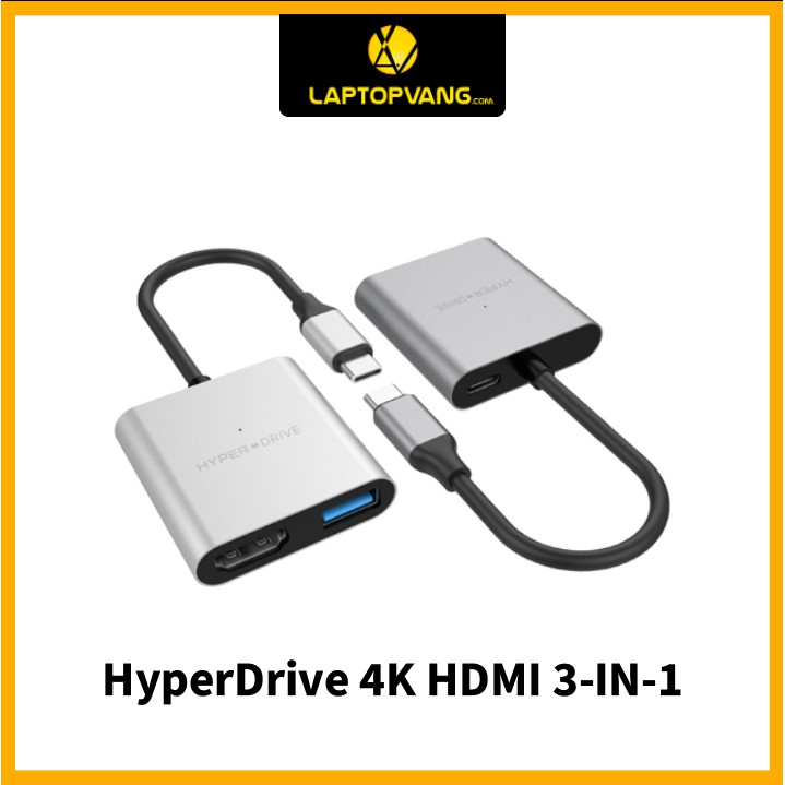 Hub chuyển type C Hyperdrive – 4K HDMI 3-IN-1