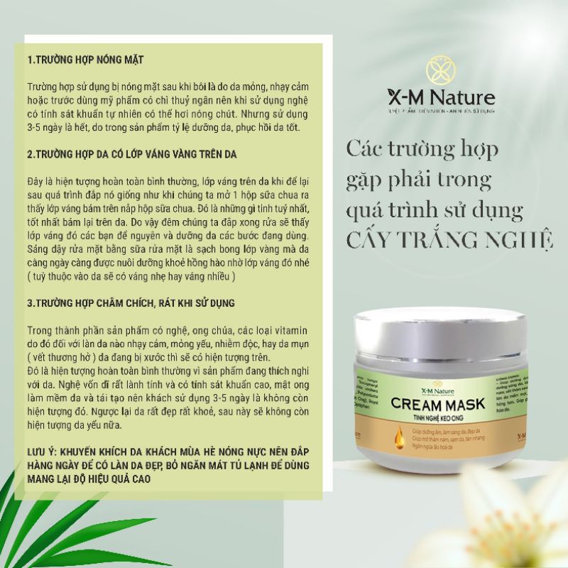 Mặt nạ  nghệ xm Nature  mẫu mới