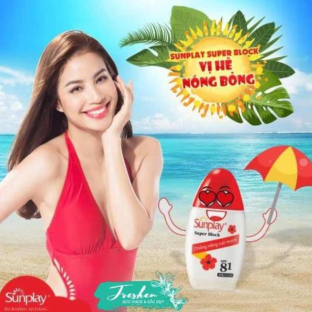 ✅ (CHÍNH HÃNG) Sunplay Super Block SPF81, PA++++: Sữa Chống Nắng Cực Mạnh