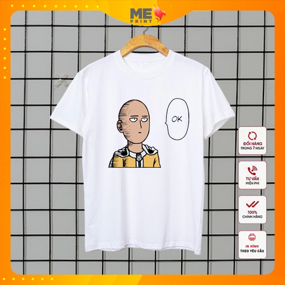 Áo One Punch Man, Gintama cotton 35% áo thun anime in theo yêu cầu, full size, giá rẻ - Printme Shop