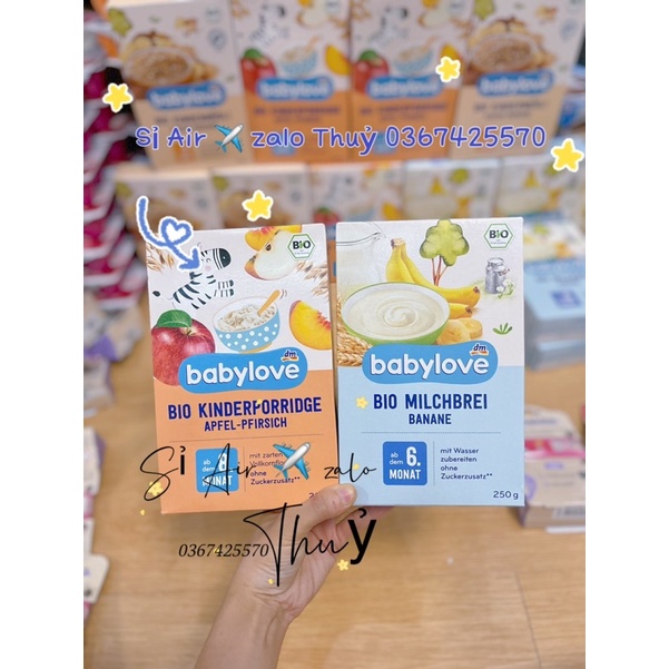 (Hàng air đủ bill date 4/2023) Bột ăn dặm hữu cơ Babylove